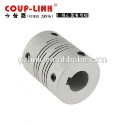 Flexible CNC key beam helical shaft coupling